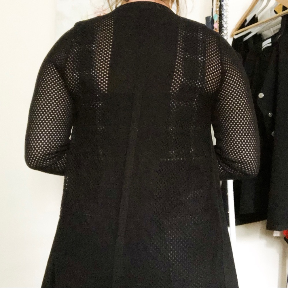 Black Suede Cardigan - image 4